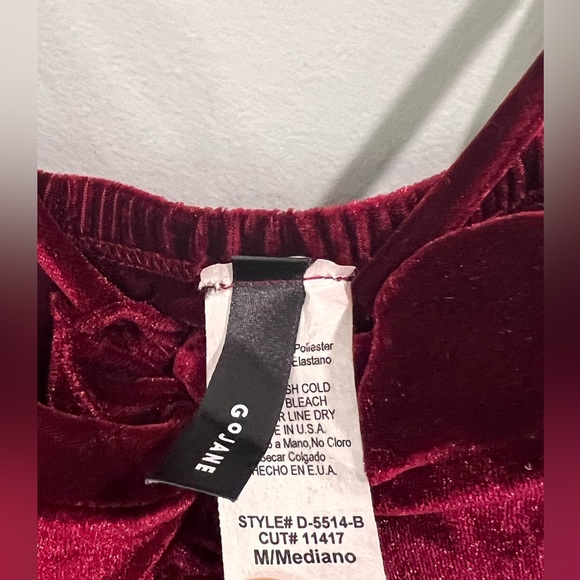 GoJane Velvet Bodycon Dress Size Medium - Picture 2 of 7